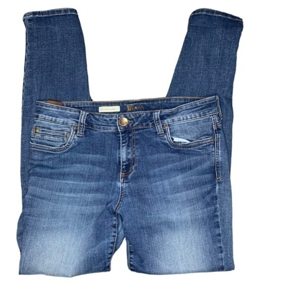 Kut From The Cloth Blue Toothpick Skinny Jean Size 12 - Picture 2 of 5